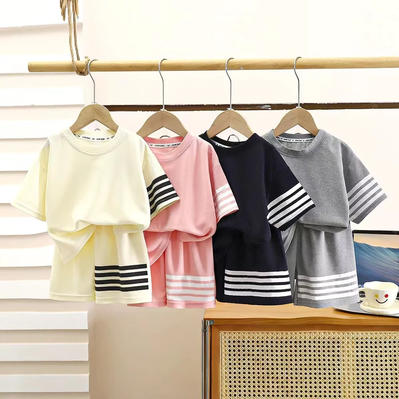 CHINEE-1-11years-Boys-and-Girls-Baby-Leisure-Suit-Summer-Casual-Short-sleeved-Short-Pants