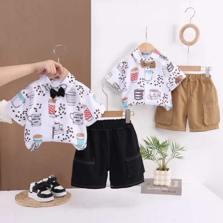 CHINEE-6-Months-4-Years-Summer-Toddler-Little-Boy-Shirt-Suit-Short-Sleeve-Polo-Shirt-Shorts-Set-2-Pieces-Outfit-Clothes-1