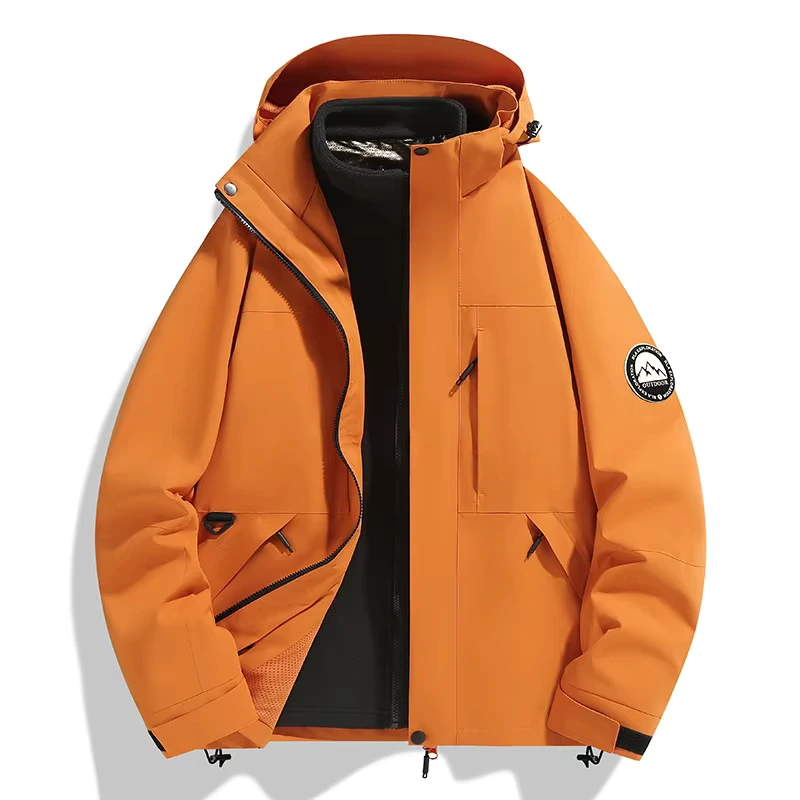 CHINEE-Adult-Unisex-Couples-Winter-Outdoor-3-in-1-Windproof-Waterproof-Breathable-100-Polyester-Zipper-Jacket-Comfortable-Warm