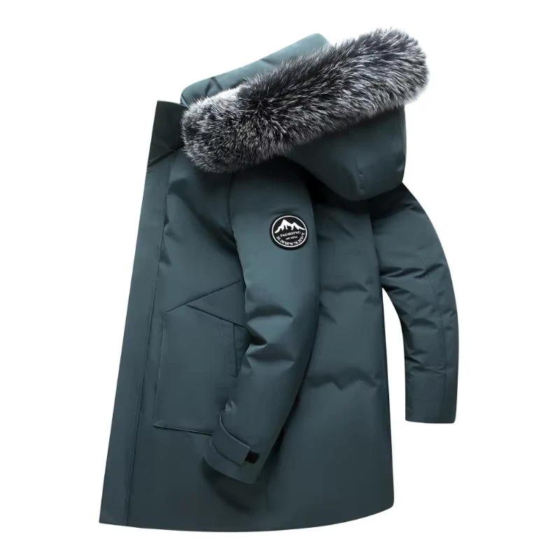 CHINEE-American-Winter-Casual-Zipper-Mens-Long-Thick-Hooded-Down-Jacket-with-90-Down-Content