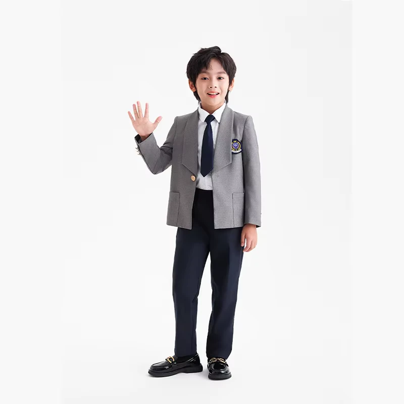 CHINEE-Autumn-College-Style-Kindergarten-Primary-School-Uniform-Suit-English-Style-Unisex-Polyester-Factory-Direct-2