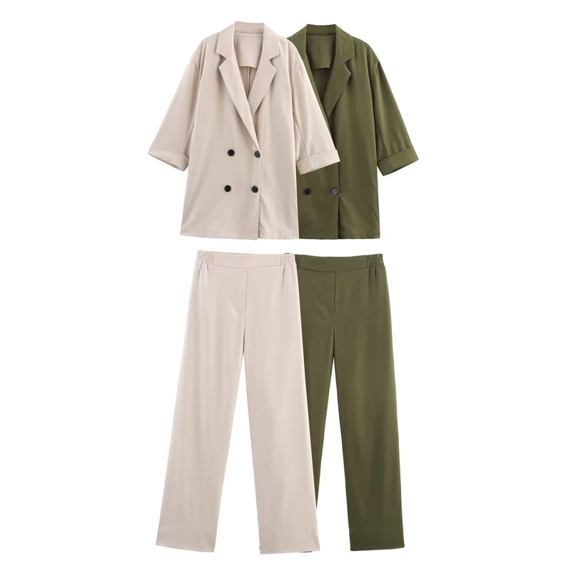 CHINEE-Autumn-Double-breasted-Suit-Jacket-and-Suit-Pants-Fashionable-Casual-and-Versatile-Set