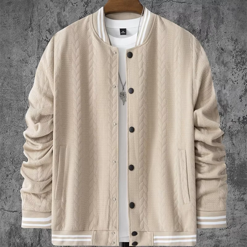 CHINEE-Autumn-Openwork-Bomber-Jacket-Stand-Collar-Baseball-Uniform-Solid-Color-Casual-Loose-Warm-Zipper-1