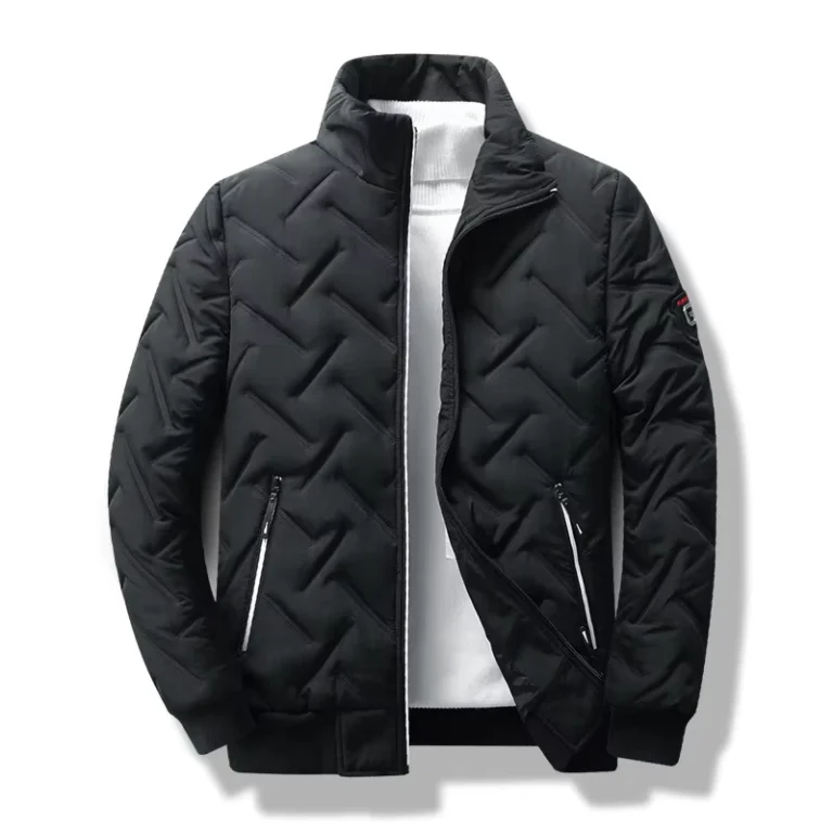 CHINEE-Autumn-Winter-Stand-Collar-Reversible-Mens-Puffer-Jacket-Casual-Warm-Waterproof-Zipper-Closure-Vintage-Style