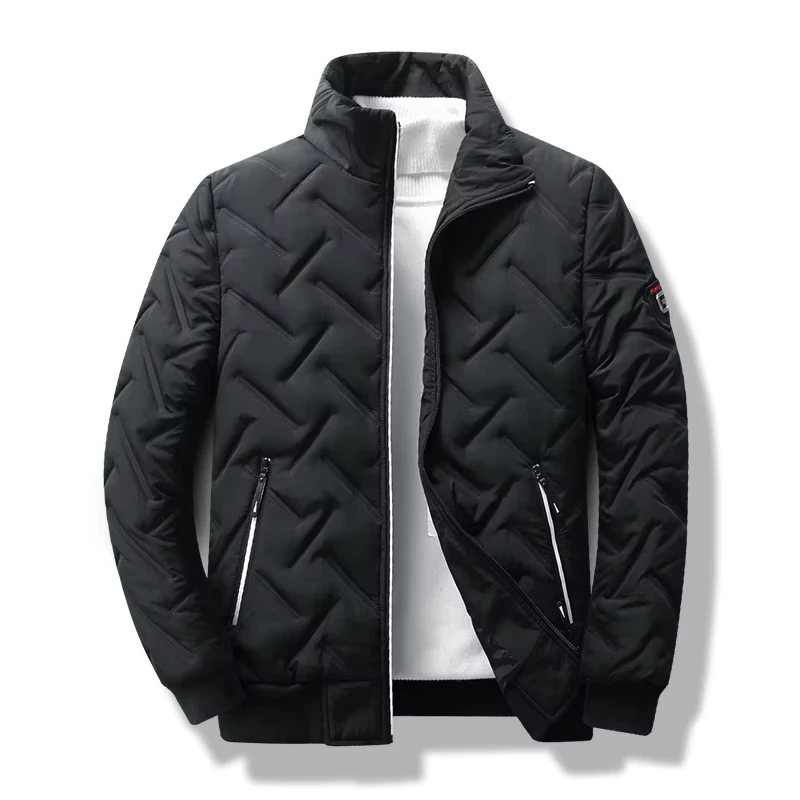 CHINEE-Autumn-Winter-Stand-Collar-Reversible-Mens-Puffer-Jacket-Casual-Warm-Waterproof-Zipper-Closure-Vintage-Style