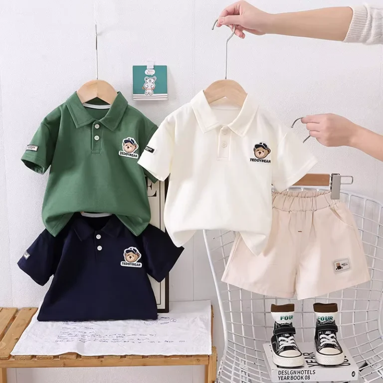 CHINEE-Baby-Boy-Summer-Outfit-Set-Boys-Cartoon-Pattern-for-Shirt-Short-Sleeve-Two-Piece-Cotton-Childrens-Clothing-Ages