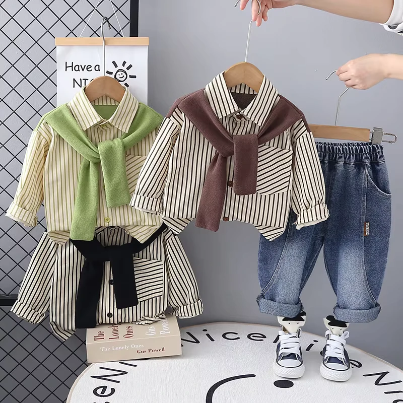 CHINEE-Baby-Boys-1-5-Years-Old-Casual-and-Fashion-Style-Spring-and-Autumn-Boys-Clothing-Suit-with-Scarf-Trendy-Suit-1