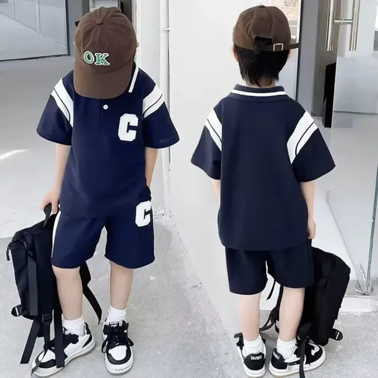 CHINEE-Baby-Short-Sleeved-Two-Piece-Set-1-2-3-4-5-6Years-Boys-Summer-Polo-Shirt-Shorts-2PCS-Fashion-Children-Clothing-1