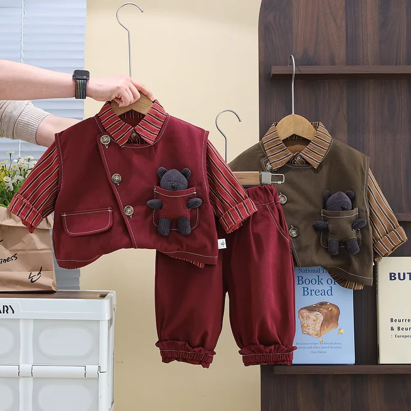 CHINEE-Baby-Spring-Autumn-Cotton-Formal-Suit-Childrens-Bear-Straight-Shirt-Joggers-Waistcoat-Set-of-Three-Clothing-1