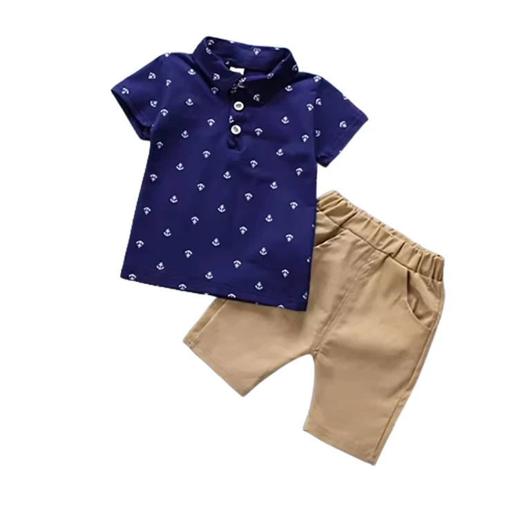 CHINEE-Baby-Tollder-Summer-Cotton-T-Shirt-Short-Clothing-Sets-Children-Little-Boy-Outfit-Clothes-Gentleman-Pattern-Two-Piece-1