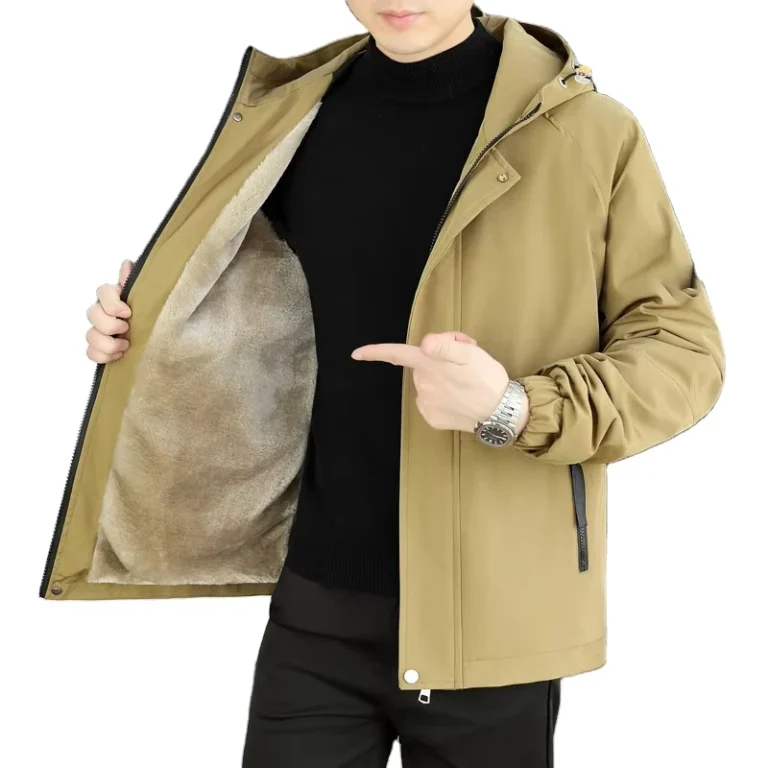 CHINEE-Bangladesh-China-Factory-Price-Customized-Fleece-lined-Hooded-Stylish-Coat-Thick-Fleece-Jacket