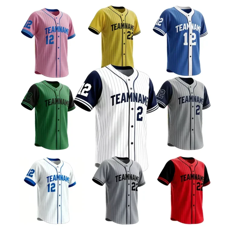 CHINEE-Baseball-Softball-Wear-Breathable-Digital-Print-Polyester-Jacket-Custom-Quick-Dry-Pinstripe-Baseball-Uniform-Button-Jersey