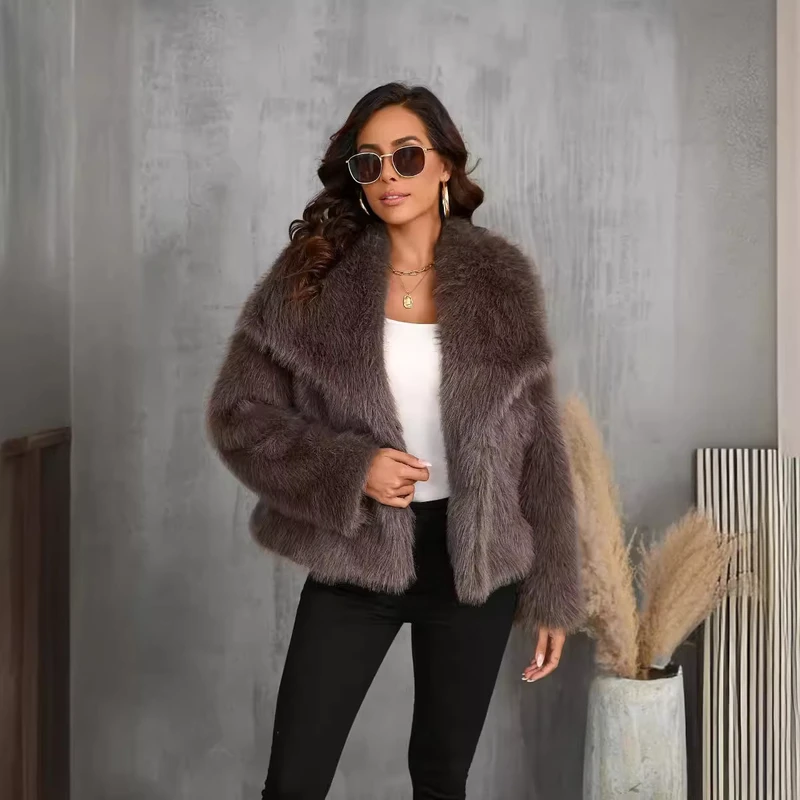 CHINEE-Big-Lapel-Faux-Fur-Jacket-Solid-Color-Fluffy-Plush-Women-Fox-Fur-Coat