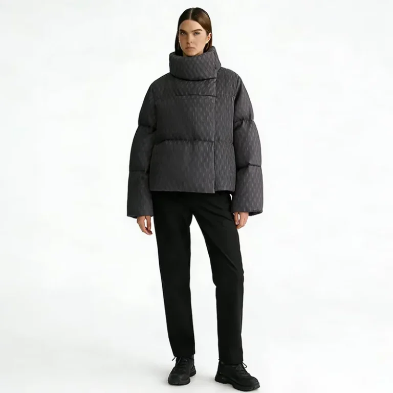 CHINEE-Black-Oversize-Short-Womens-Parka-Puffer-Jacket-Womens-Winter-Duck-Down-Jackets-Coat-for-Women