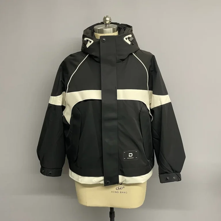 CHINEE-Black-and-White-Colorblock-Waterproof-Down-Jacket-With-Reflective-Strips-for-Outdoor-Skiing-and-Daily-Wear-Doudoun-Pour-Homme