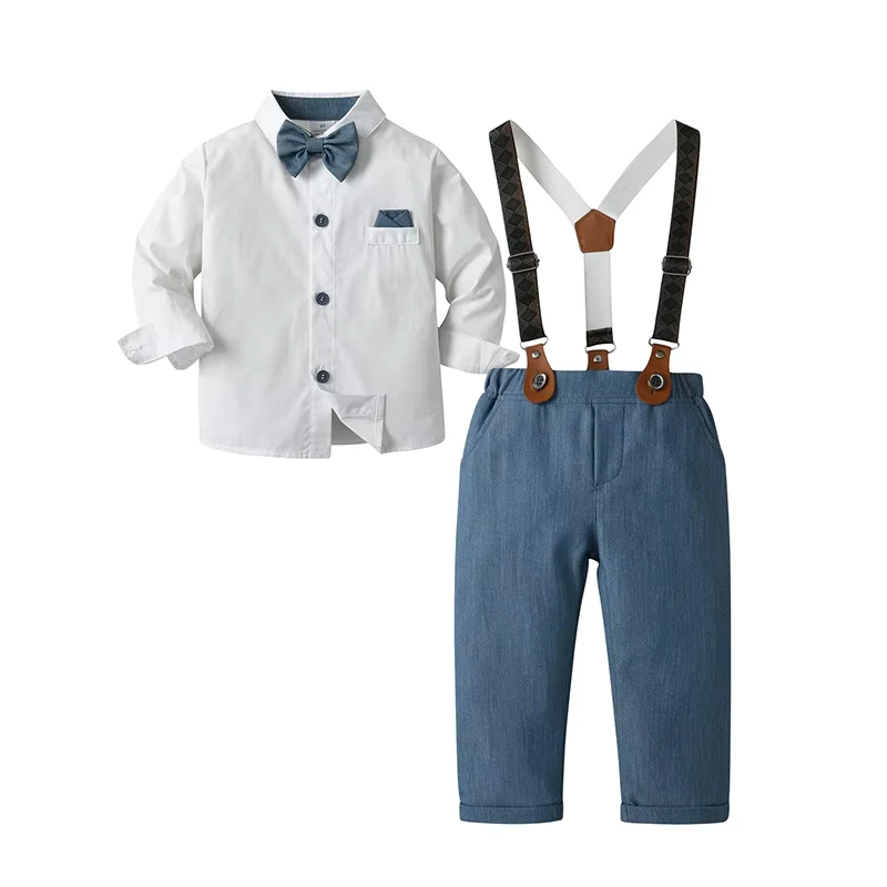 CHINEE-Boy-Sets-Autumn-Long-Sleeve-Shirt-Bowtie-Suspenders-Trousers-Kids-Birthday-Party-Costume-Children-Gentleman-Suit