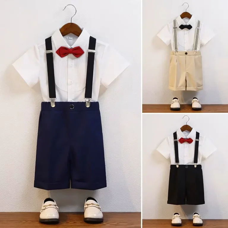 CHINEE-Boys-British-Style-Suspender-Pants-Suit-Summer-Formal-Wear-for-Kindergarten-Performance-Host-Costume-Childrens-Suit