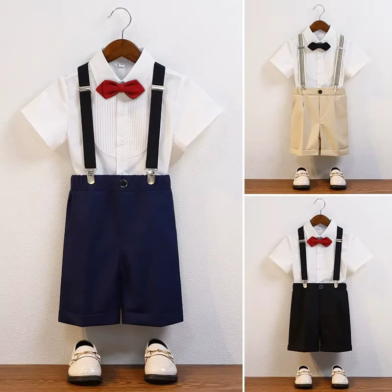 CHINEE-Boys-British-Style-Suspender-Pants-Suit-Summer-Formal-Wear-for-Kindergarten-Performance-Host-Costume-Childrens-Suit
