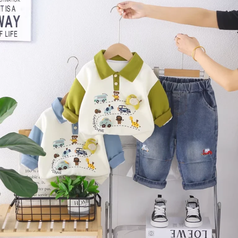 CHINEE-Boys-Casual-Cartoon-Woven-Two-piece-Cardigan-Shirt-Suit-for-Spring-and-Autumn-1