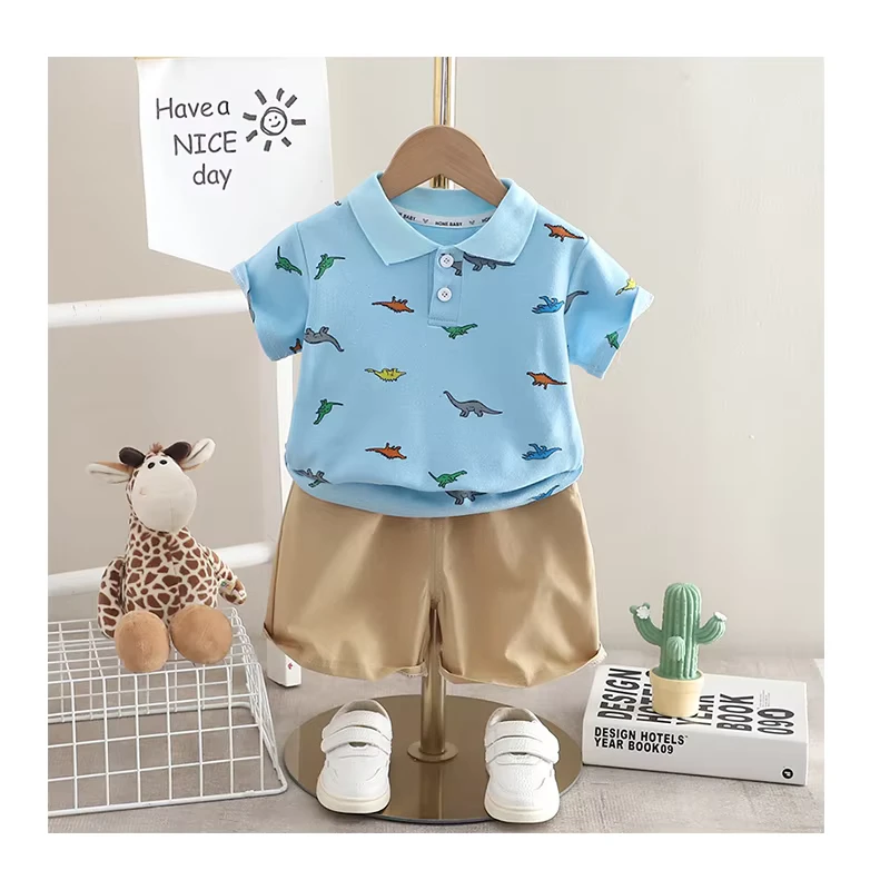 CHINEE-Boys-Clothing-Sets-Casual-Summer-Suits-Fashion-Childrens-Clothing-Polo-Shirt-Shorts-Suit
