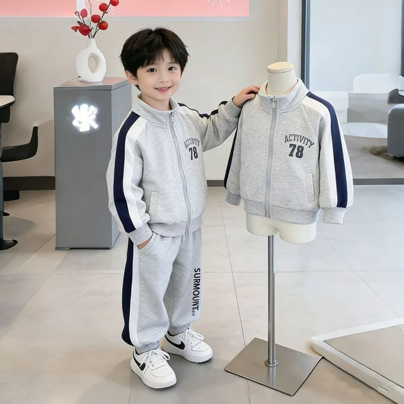CHINEE-Boys-Sports-Casual-Suit-New-Style-1-8Y-Spring-Autumn-Handsome-Fashionable-Cotton-Zipper-Shirt-Kids-Clothes-Sets-1