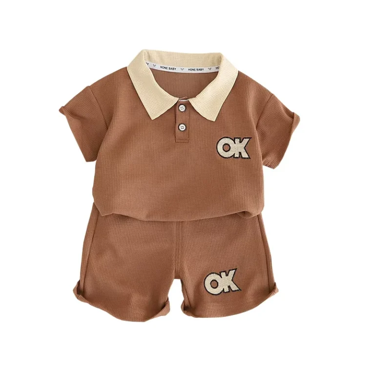 CHINEE-Boys-Suit-Summer-Children-Polo-Shirt-Short-Sleeve-Cotton-6-12-Months-Baby-Clothes-Two-piece-Sets