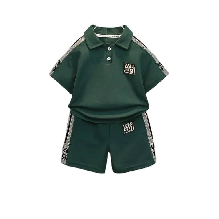 CHINEE-Boys-Summer-Polo-Shirt-Set-New-Baby-Short-sleeved-Two-piece-Childrens-Clothing-Set