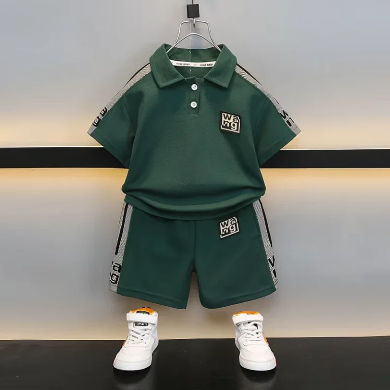 CHINEE-Boys-Summer-Polo-Shirt-Set-New-Baby-Short-sleeved-Two-piece-Set-Boys-and-Children-Fashionable-Children-Clothing-1