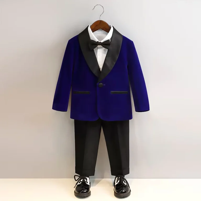 CHINEE-Boys-Velvet-Tuxedo-Suit-Formal-Wedding-Party-Performance-Outfit-Jacket-Shirt-Pants-and-Bow-Tie-Set