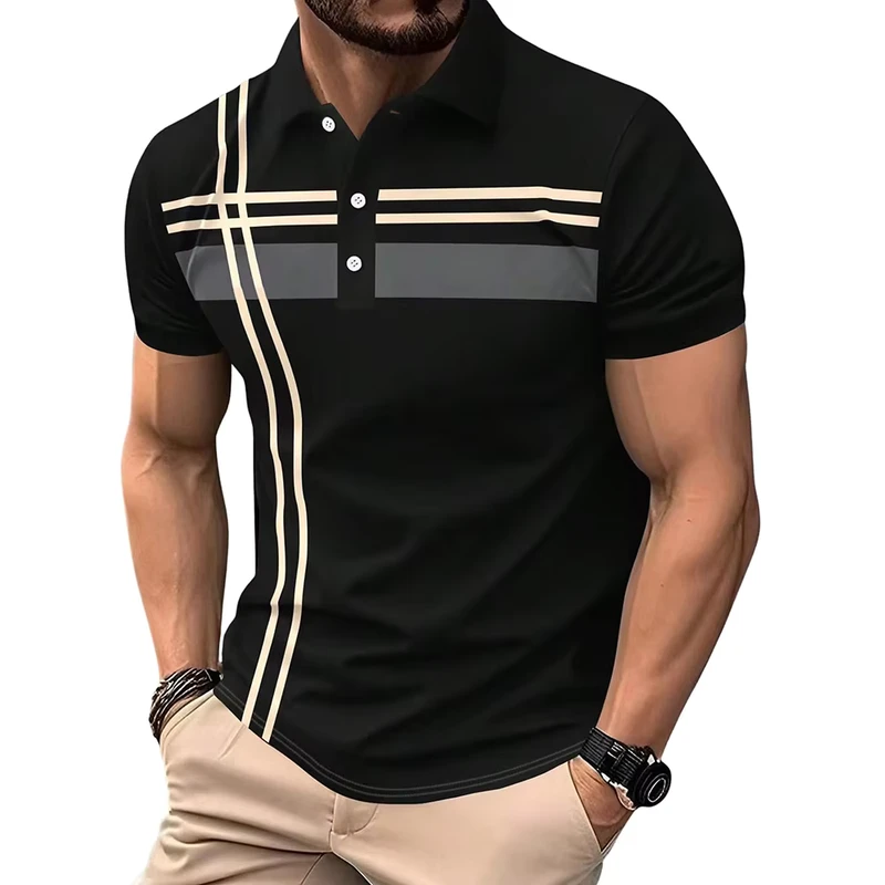 CHINEE-Breathable-Custom-Polo-Shirts-Striped-Short-Sleeve-Classic-Office-Printed-Golf-Polo-Shirts-For-Men