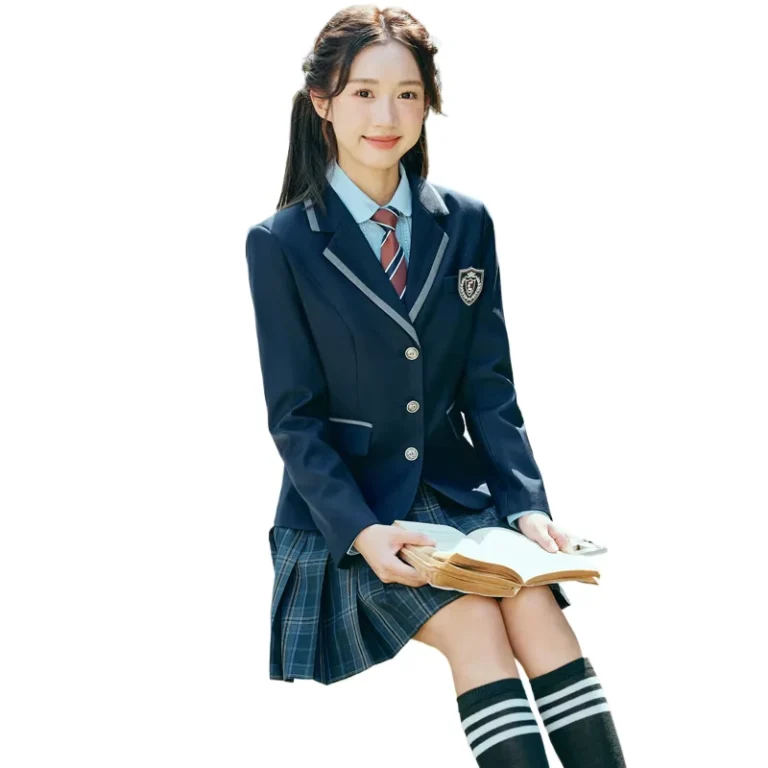 CHINEE-British-style-suit-set-for-female-high-school-students-unisex-class-uniform-three-piece-professional-attire-womens-skirt