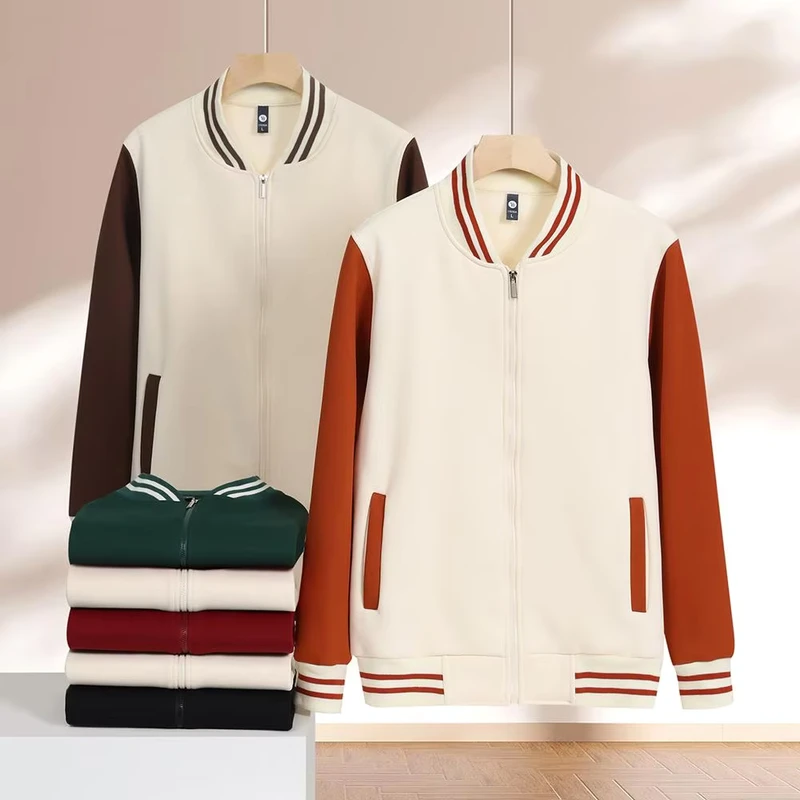 CHINEE-Bulk-Sale-Blank-Baseball-Uniforms-Men-Women-Zipper-Thick-450g-Unisex-Baseball-Jersey-logo-Embroidery-Baseball-Jacket