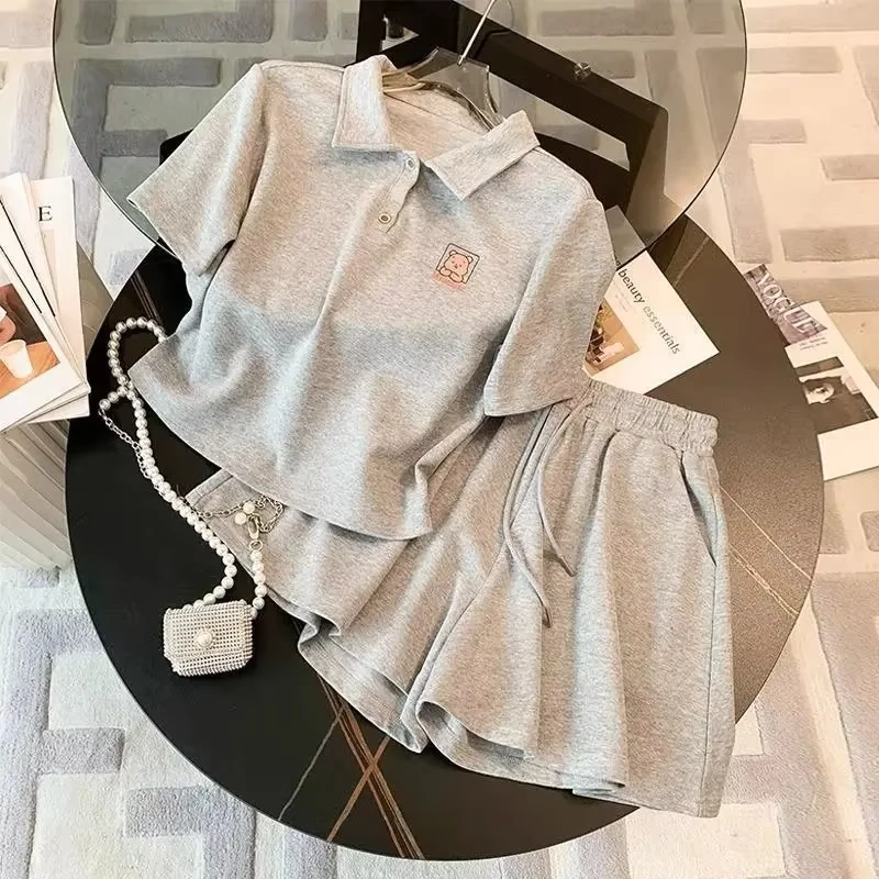 CHINEE-Children-Summer-Polo-Sports-Suits-2pcs-Polo-shirtShorts-Casual-Teenagers-Girl-Clothing-Set
