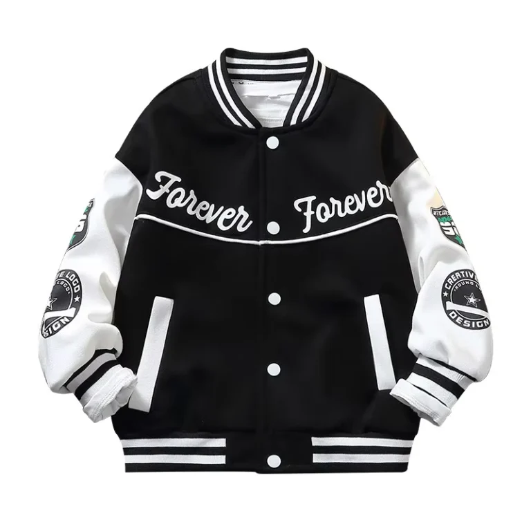 CHINEE-Childrens-Boys-Baseball-Uniform-Jacket-Spring-Autumn-Garment-Dyed-Printed-Mid-Size