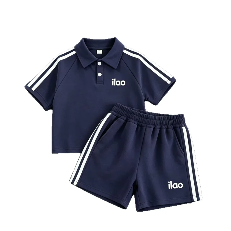 CHINEE-Childrens-POLO-Shirt-Set-Summer-Short-sleeved-Shorts-with-a-Collar-Boys-and-Girls-Casual-Sports-Outfit-for-Children