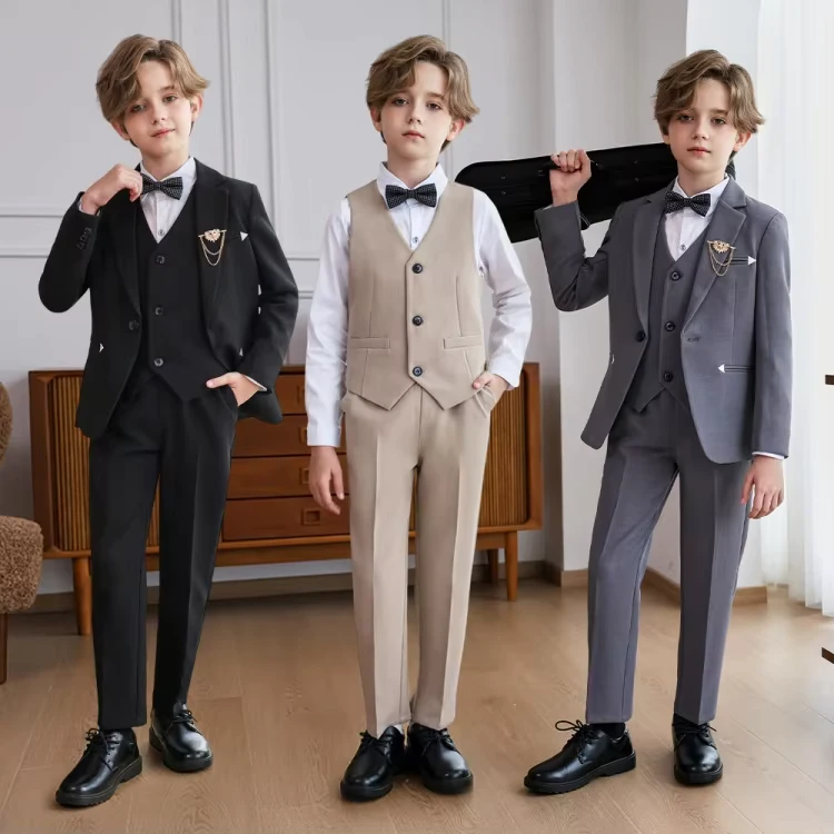 CHINEE-Childrens-Suit-Set-Flower-Girl-Host-One-year-old-Dress-Boy-Small-Suit-Piano-Performance-Class-School-Uniforms-3