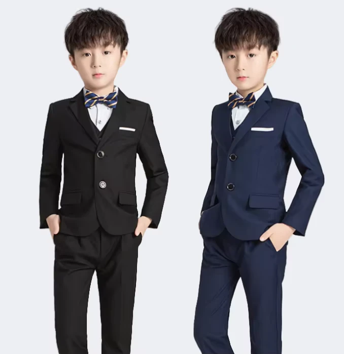 CHINEE-Childrens-Suit-Spring-and-Autumn-Boys-Solid-Color-Suit-Flower-Child-Dress-Set-Piano-Runway-Performance-Clothes-1