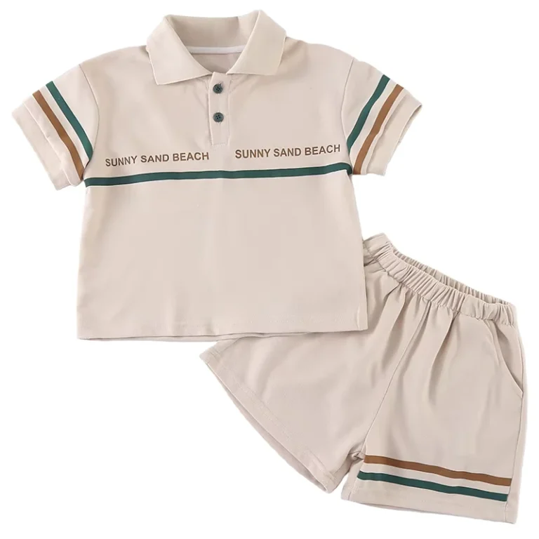 CHINEE-Childrens-Summer-Two-piece-Set-Outfit-Boys-Cotton-Baby-Trendy-Girls-Polo-Shirt-and-Shorts-Sets-1