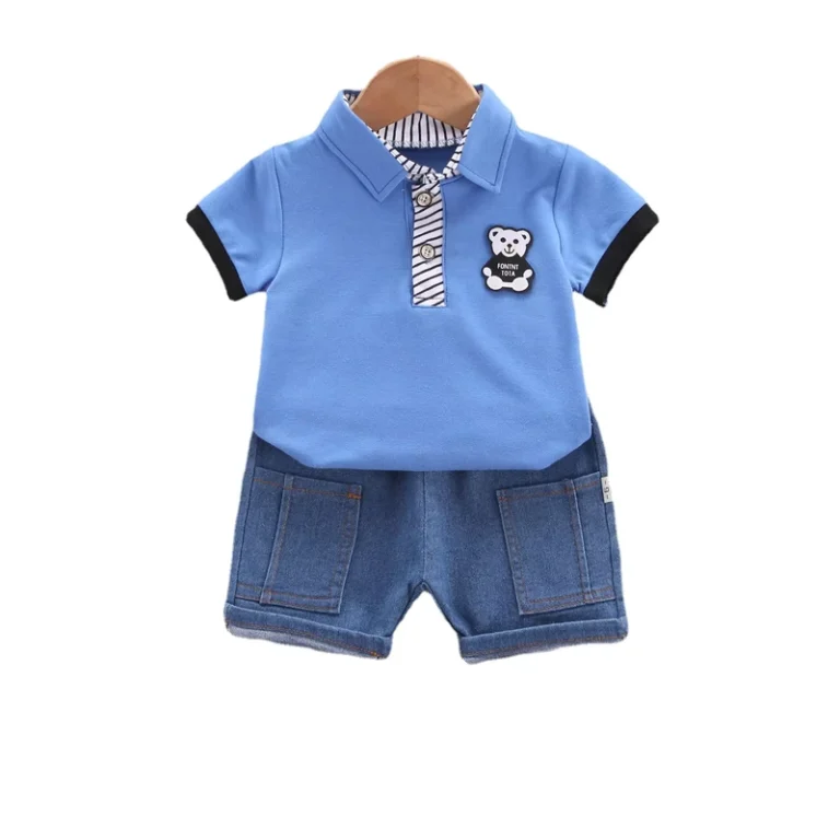 CHINEE-Childrens-Wear-Summer-Boys-Gentleman-Handsome-Soft-Polyester-Cotton-Clothing-Casual-2-Piece-Sets-1