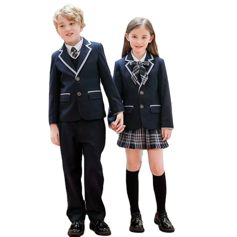 CHINEE-China-Factory-Classical-Blazer-Fashion-Plated-Dress-Kids-School-Uniform-Fitness-Plus-Size-Suit-With-Tie-Childrens-Uniform-1