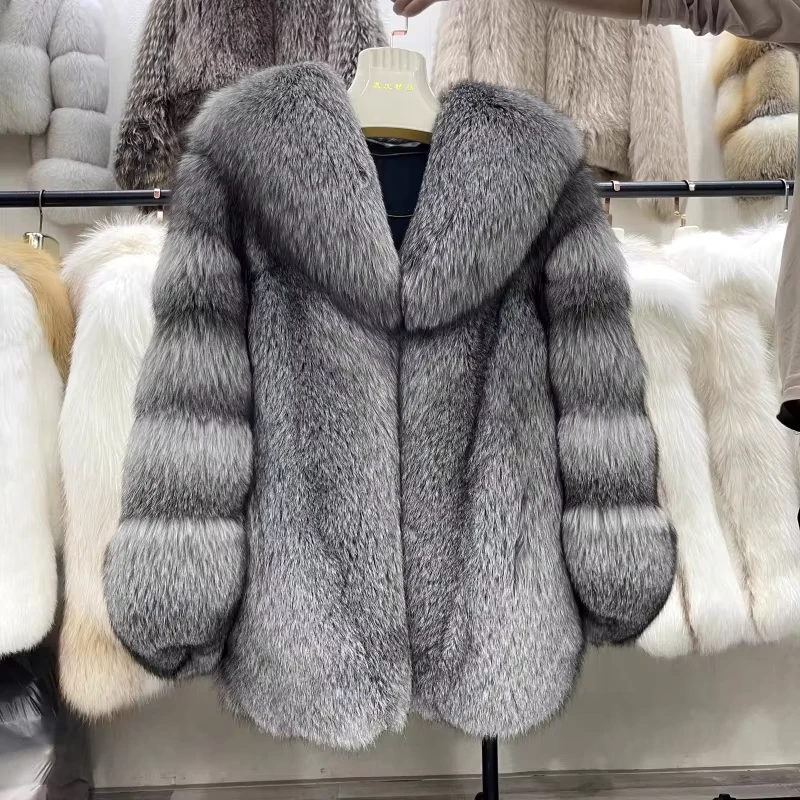 CHINEE-Classic-Design-European-Fashion-Real-Silver-Fur-Jacket-Fur-Long-Coat
