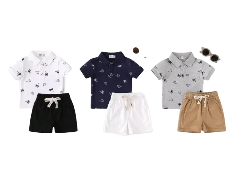 CHINEE-Clothing-Sets-Baby-Boy-Two-Piece-Summer-Wear-Boy-Casual-Cartoon-Pattern-Polo-T-Shirt-and-Solid-Short-1