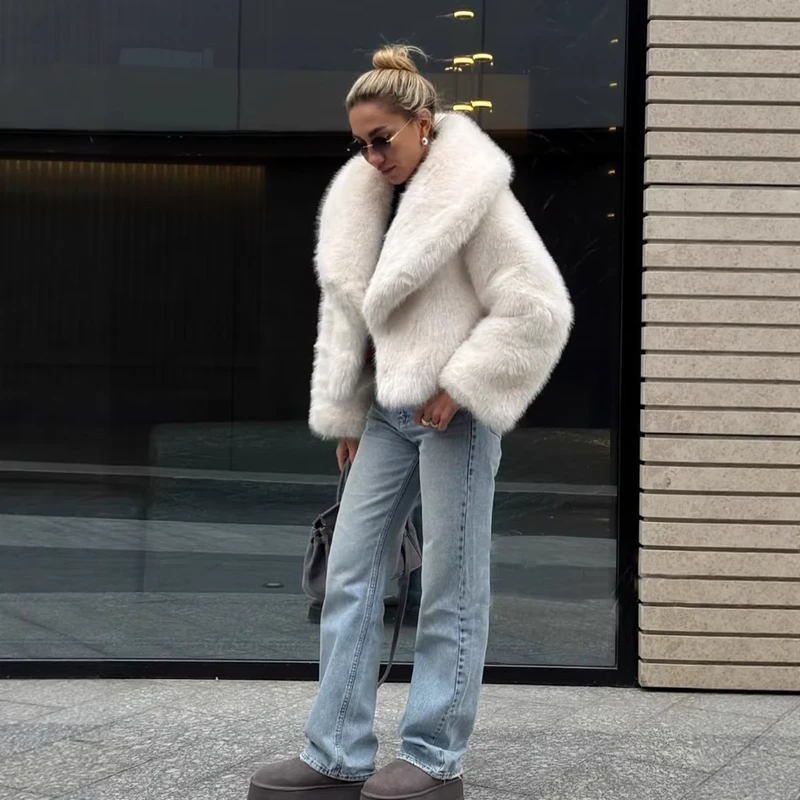 CHINEE-Collared-Faux-Fur-Coat-Autumn-Winter-Eco-friendly-Fox-Fur-Women-Casual-Regular-Jacket-Cotton-Filling-Fashion