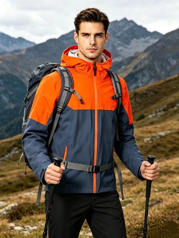 CHINEE-Contrast-Zipper-Hard-Shell-Jacket-Windproof-Warm-Fleece-Lined-Camping-Trekking-Outerwear