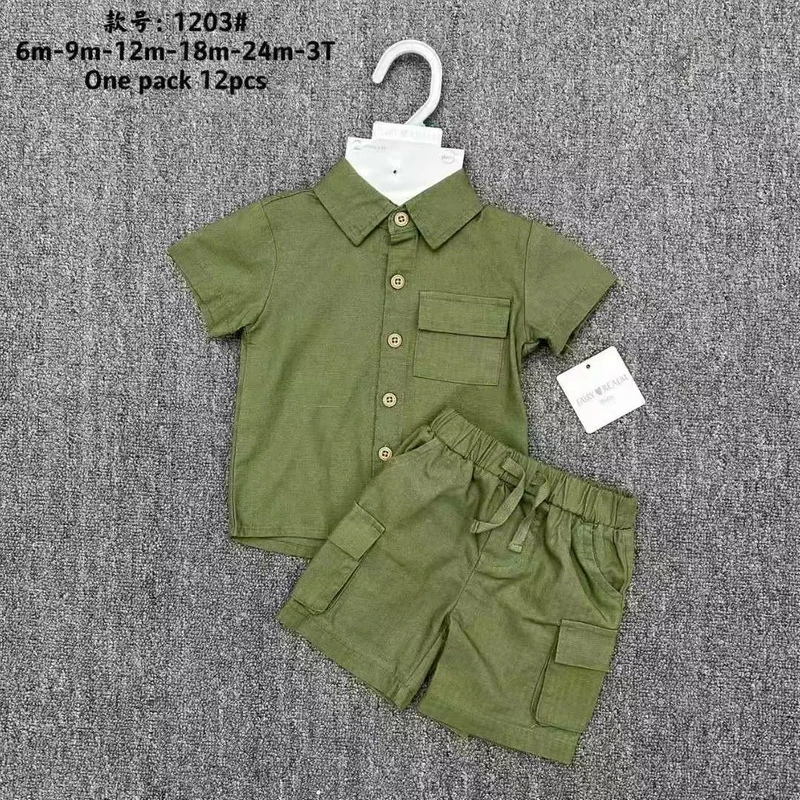 CHINEE-Cotton-Solid-Color-Set-Summer-Baby-Clothes-POLO-Shirt-and-Shorts-Toddler-Boys-Clothing-Set