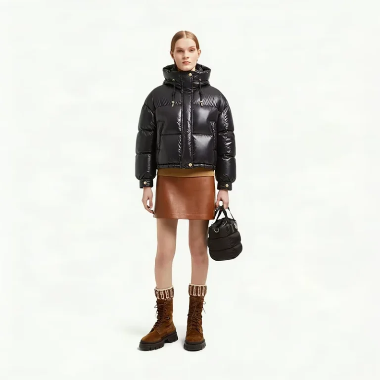 CHINEE-Cropped-Shiny-Hooded-Puffer-Jacket-with-Adjustable-Waist-and-Hem-Womens-Winter-Jacket