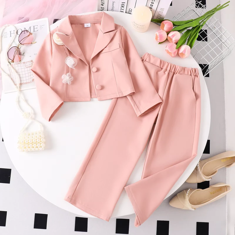 CHINEE-Cross-Border-INS-Europe-Luxury-Pink-Girls-Clothing-Set-Bow-Long-Sleeve-Trousers-Chino-1-6-Years-Spring-Autumn-Suit-for-Baby-1