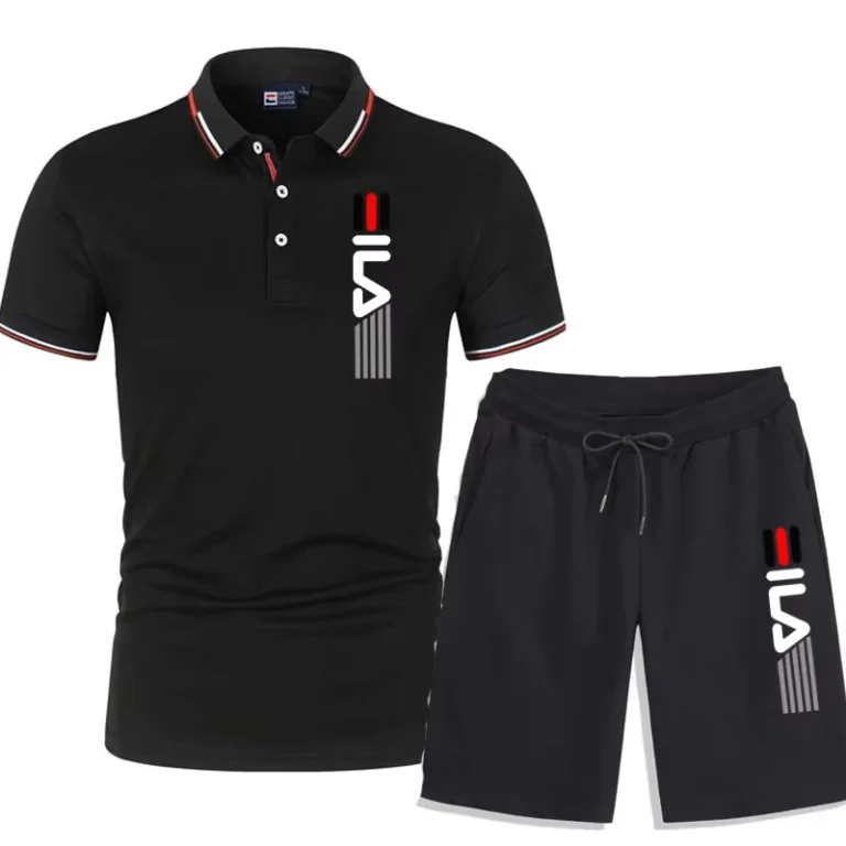 CHINEE-Cross-Border-Two-Piece-Mens-Polo-Suit-New-Summer-Breathable-Short-Sleeved-T-Shirt-with-Lapel-and-Shorts-Casual-Style