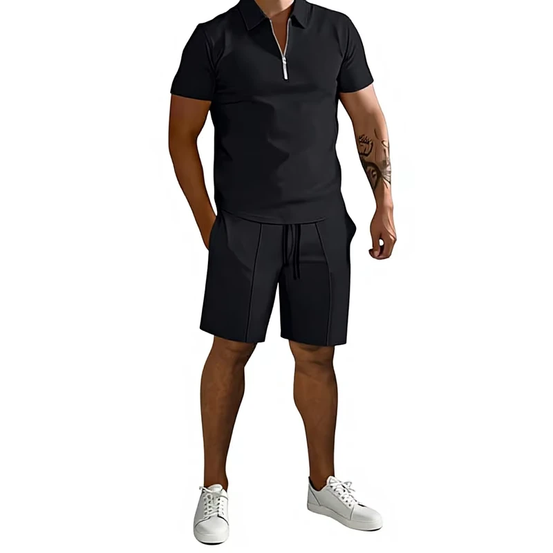 CHINEE-Cross-Border-for-Mens-Set-Summer-New-Clothing-Polo-Casual-Loose-Short-Sleeve-Shorts-Sports-Suit-100-Polyester-1