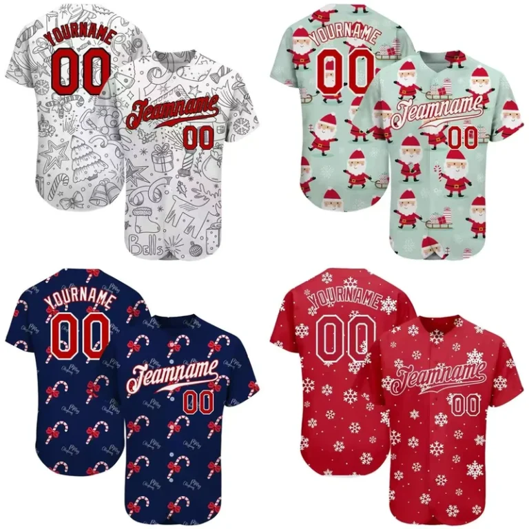 CHINEE-Custom-Children-Christmas-Design-Baseball-Jerseys-Team-Name-Logo-Number-Men-Women-Youth-3D-Authentic-Baseball-Jersey
